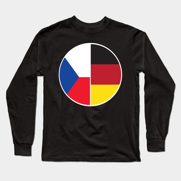 Czech Republic Germany Flags Long Sleeve T-Shirt by c1337s